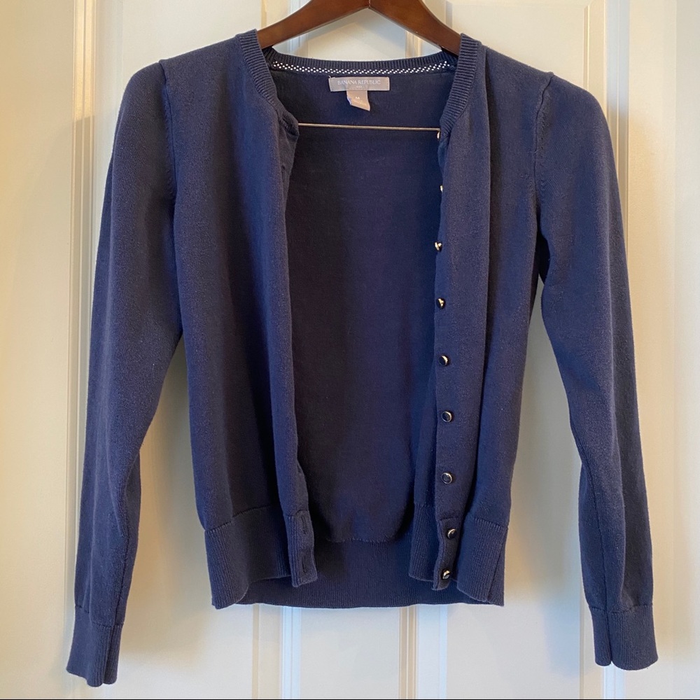 Banana Republic Navy Cardigan Size M